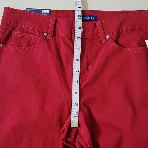 Bandolino Women's Mandie Signature Fit Mid Rise Straight Jean Apple Spice Red - Picture 9 of 16